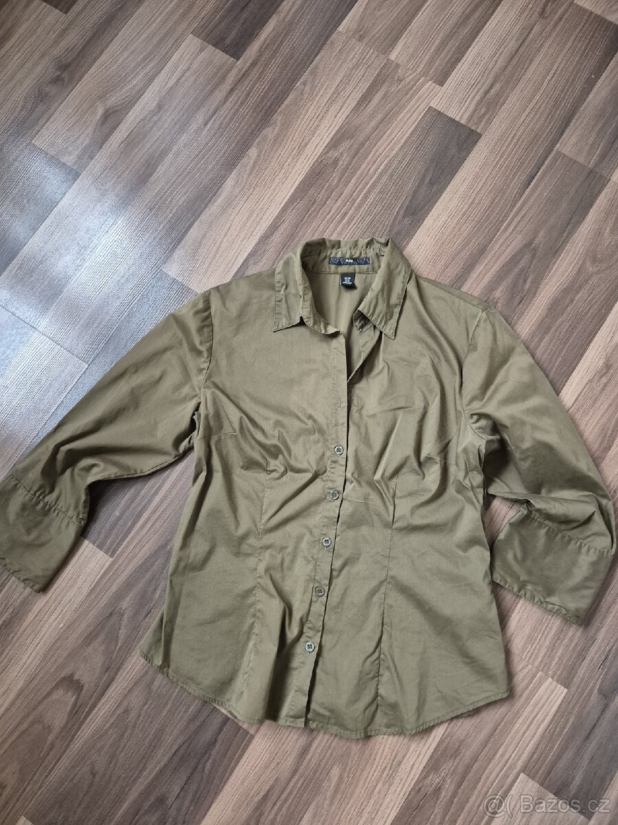 Dámská khaki košile H&M vel.40 - 2
