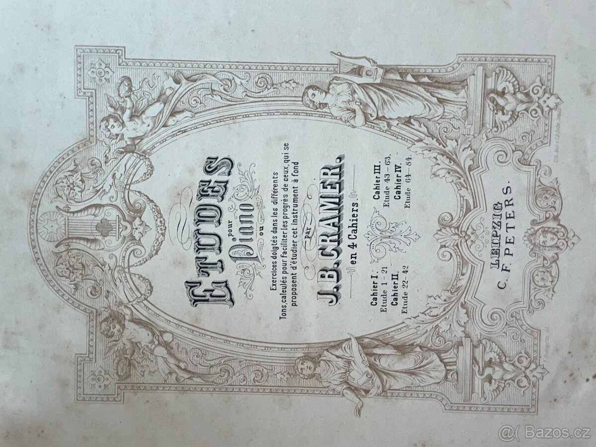 Staré noty- klavír,housle - 2