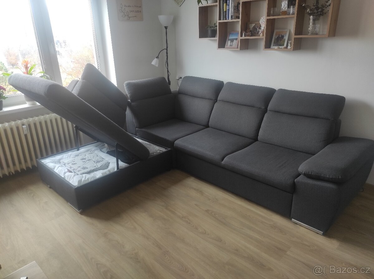 Rozkládací sedací souprava s úložným prostorem - 2