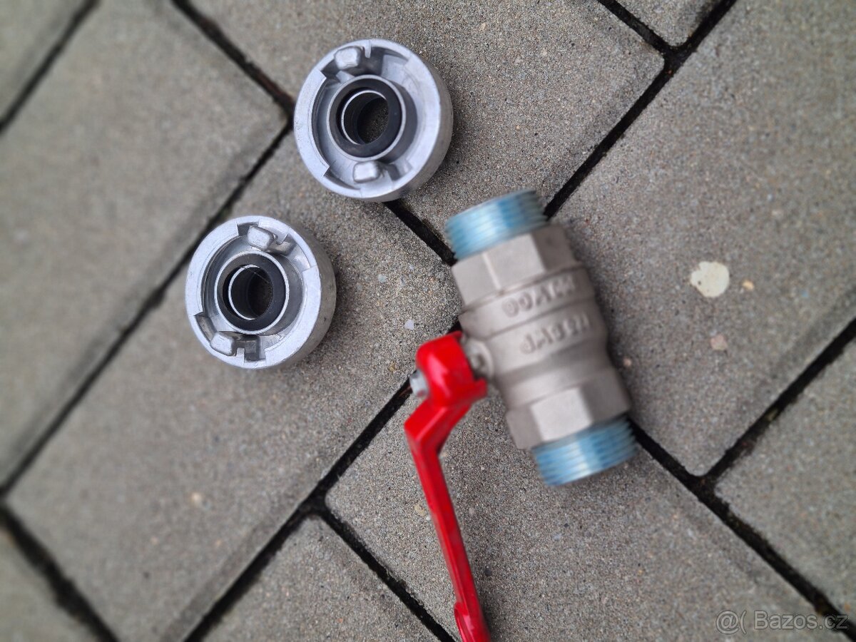 Kulový ventil 1" s rychlospojkou na hasičskou hadici, STORZ - 2