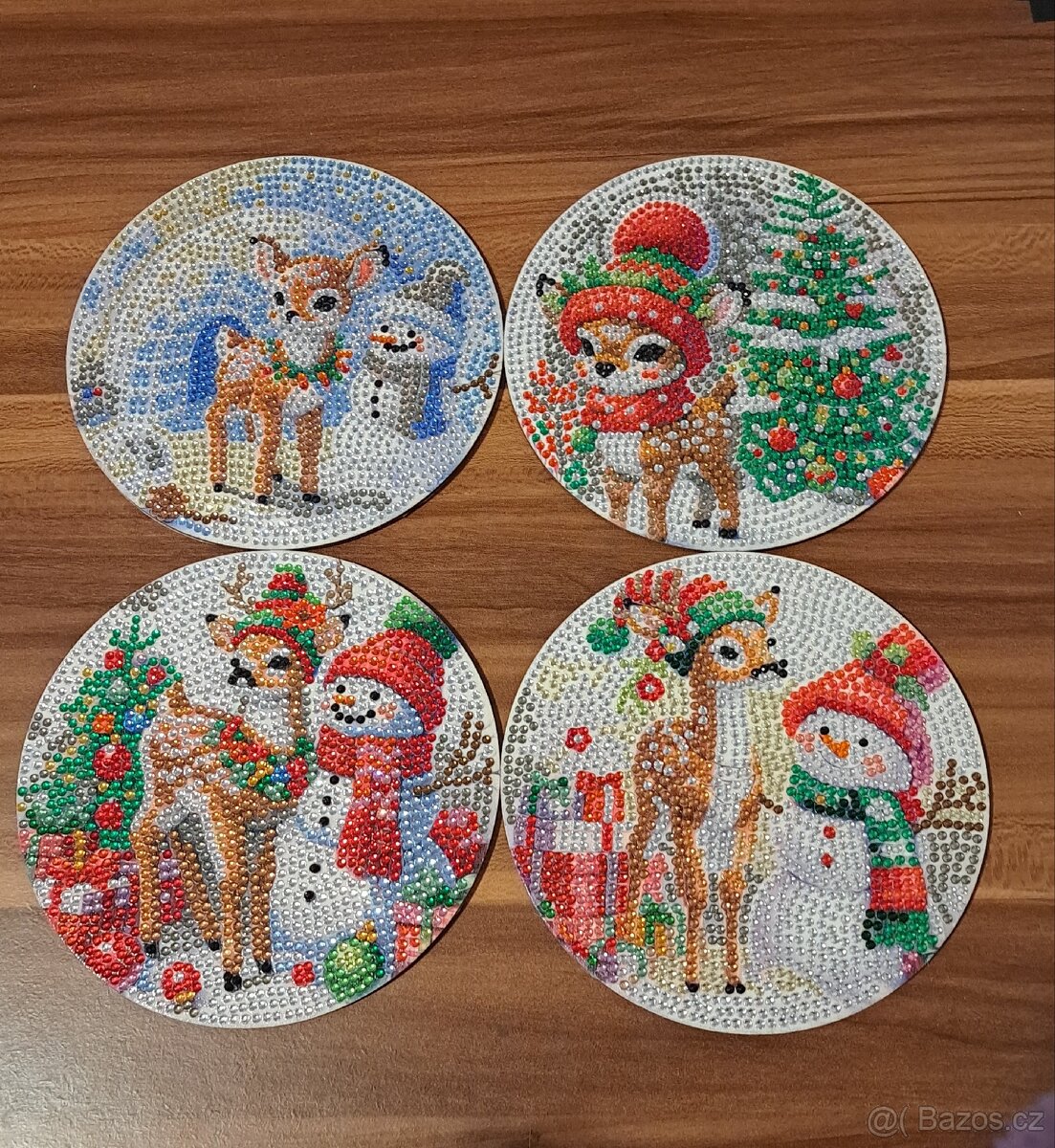 Vánoční podtacky velké, třpytivé - 2