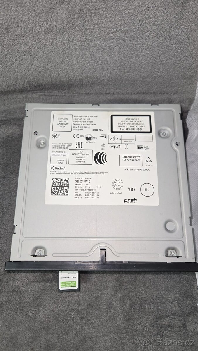 Infotainment Amundsen s příslušenstvím z Octavie 3 facelift - 2