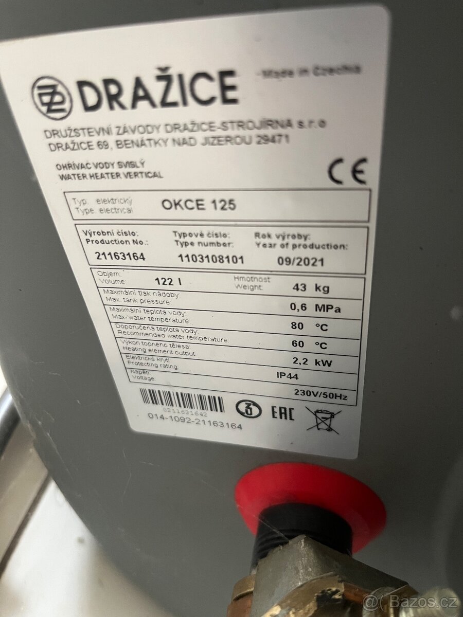 Bojler dražice okce 125 - 2