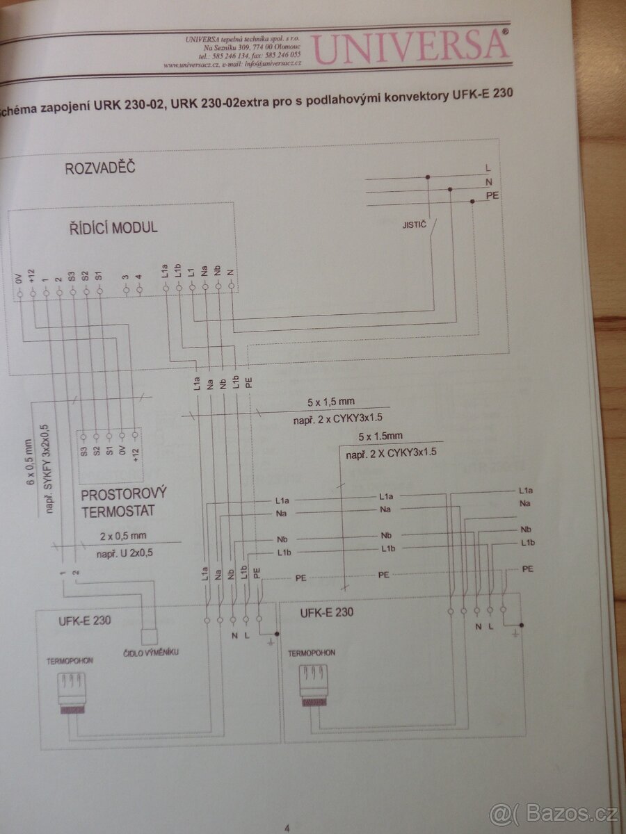 Regulace podlahových konvertorů URK 230-02 - 2