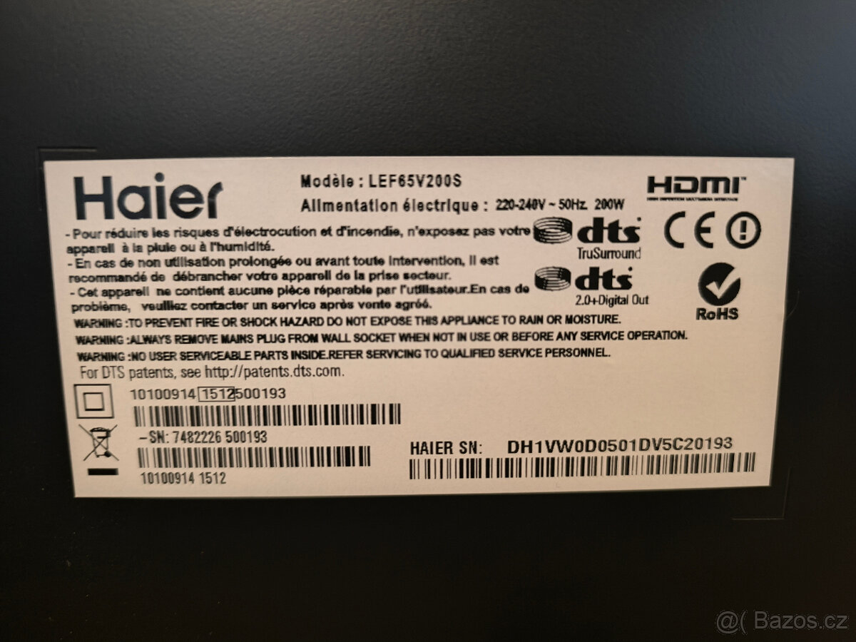 HAIER LEF65V200S - 2