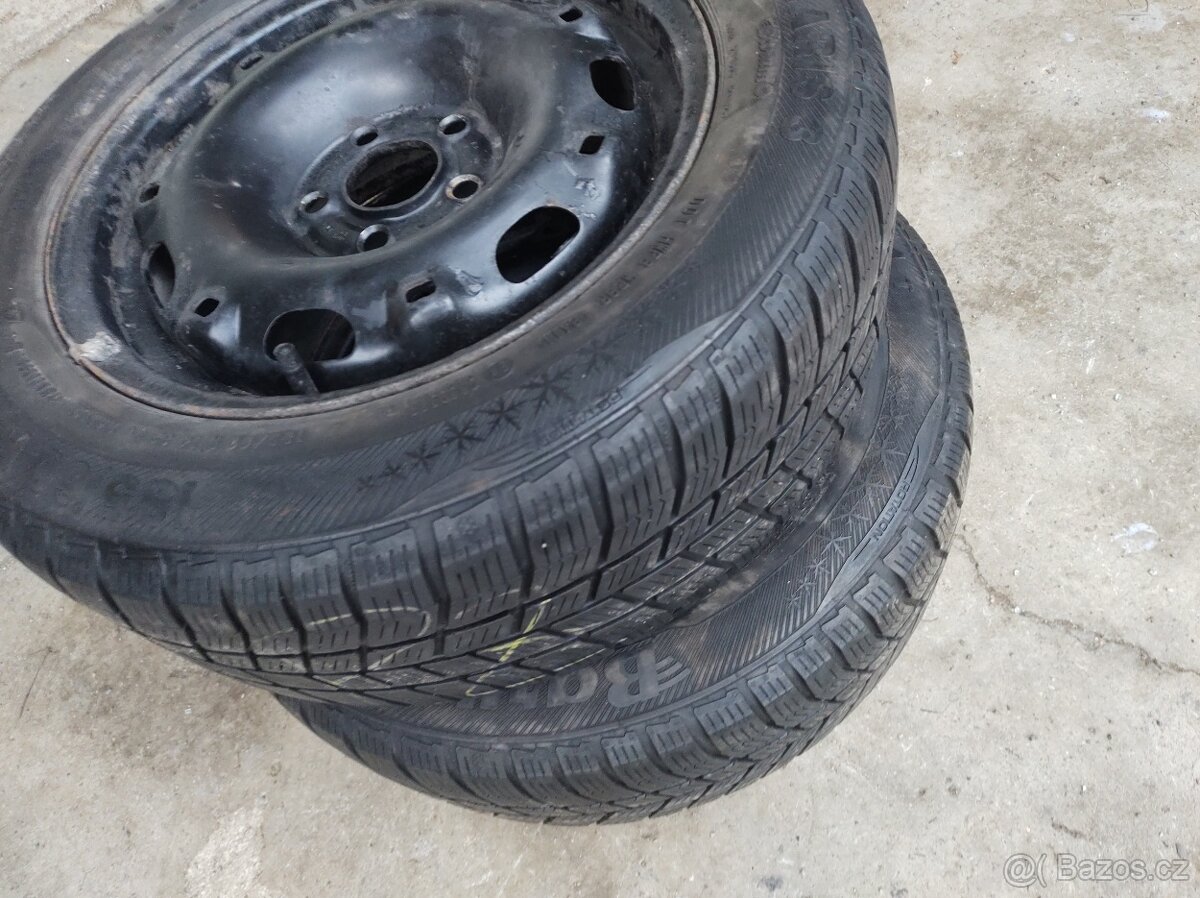 185/60 R14 M+S ZIMNÍ POLARIS + DISKY 5X100 FABIA - 2kusy - 2