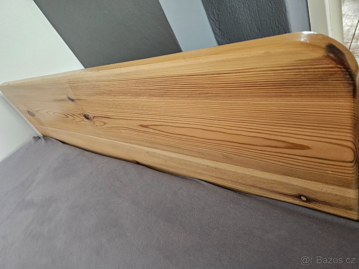 Dřevěná zábrana k posteli - masiv - 2