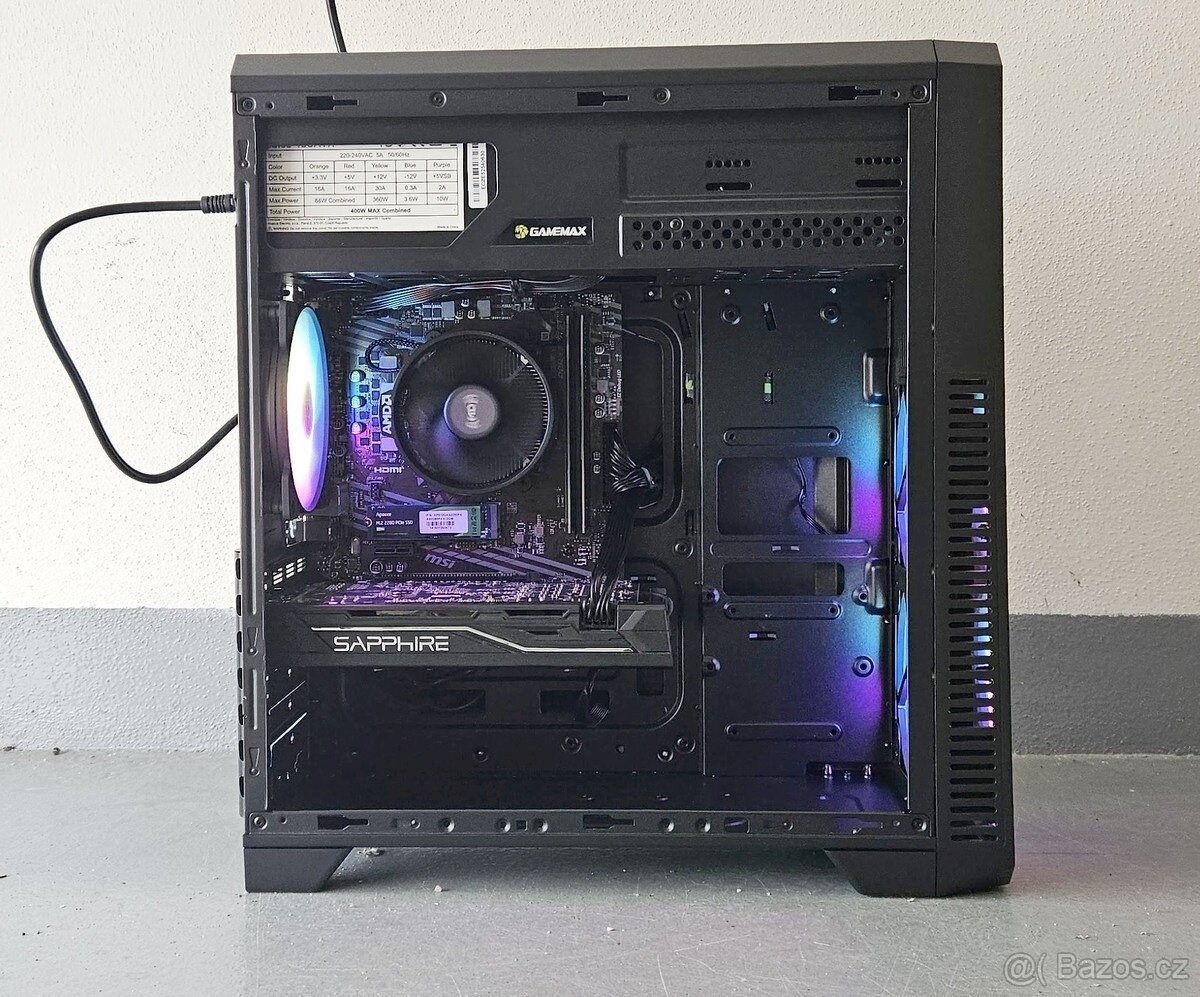 Herní PC Ryzen 5 4500 / RX 470 4GB / 500GB SSD / ZÁRUKA - 2