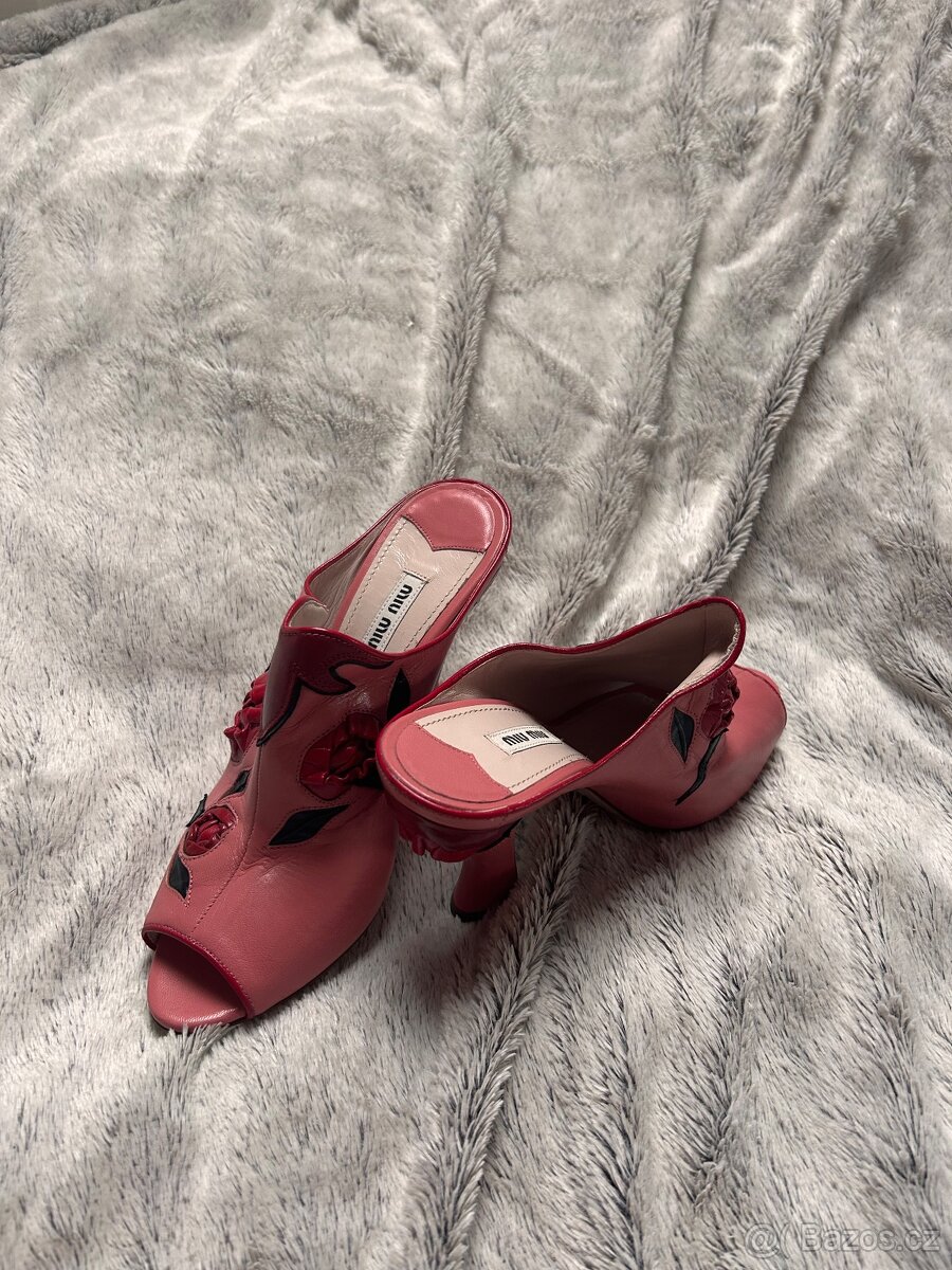 Sandály kožené Miu Miu vel. 39,5 sleva - 2