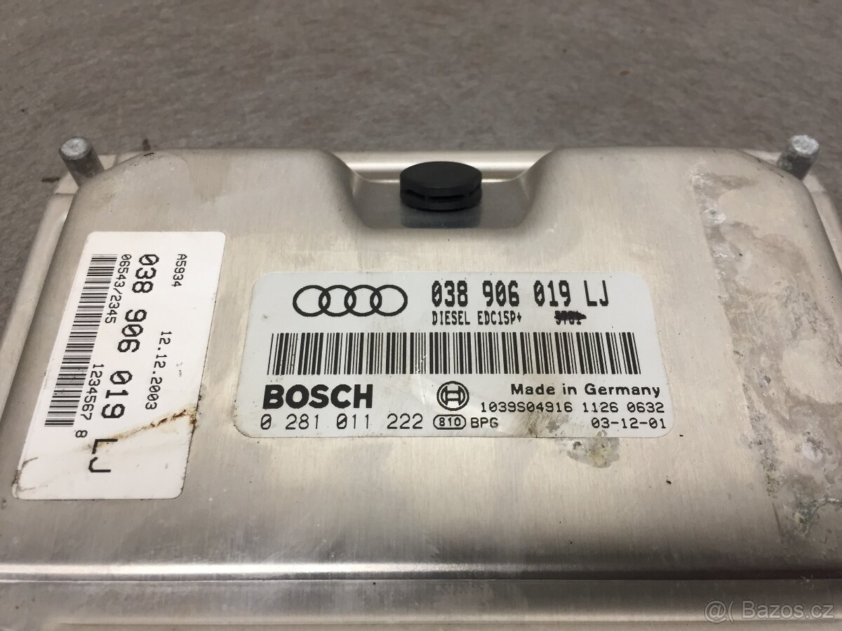 AUDI A4 B6 1.9TDI 96KW 2000-2004 - ŘJ MOTORU 038 906 019 LJ - 2