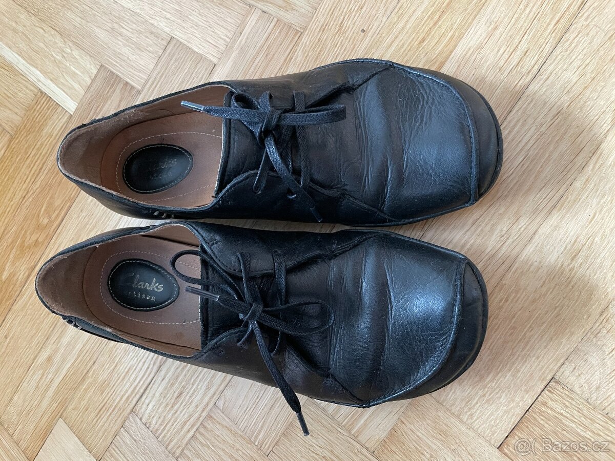 Dámské kožené polobotky Clarks 41 - 2
