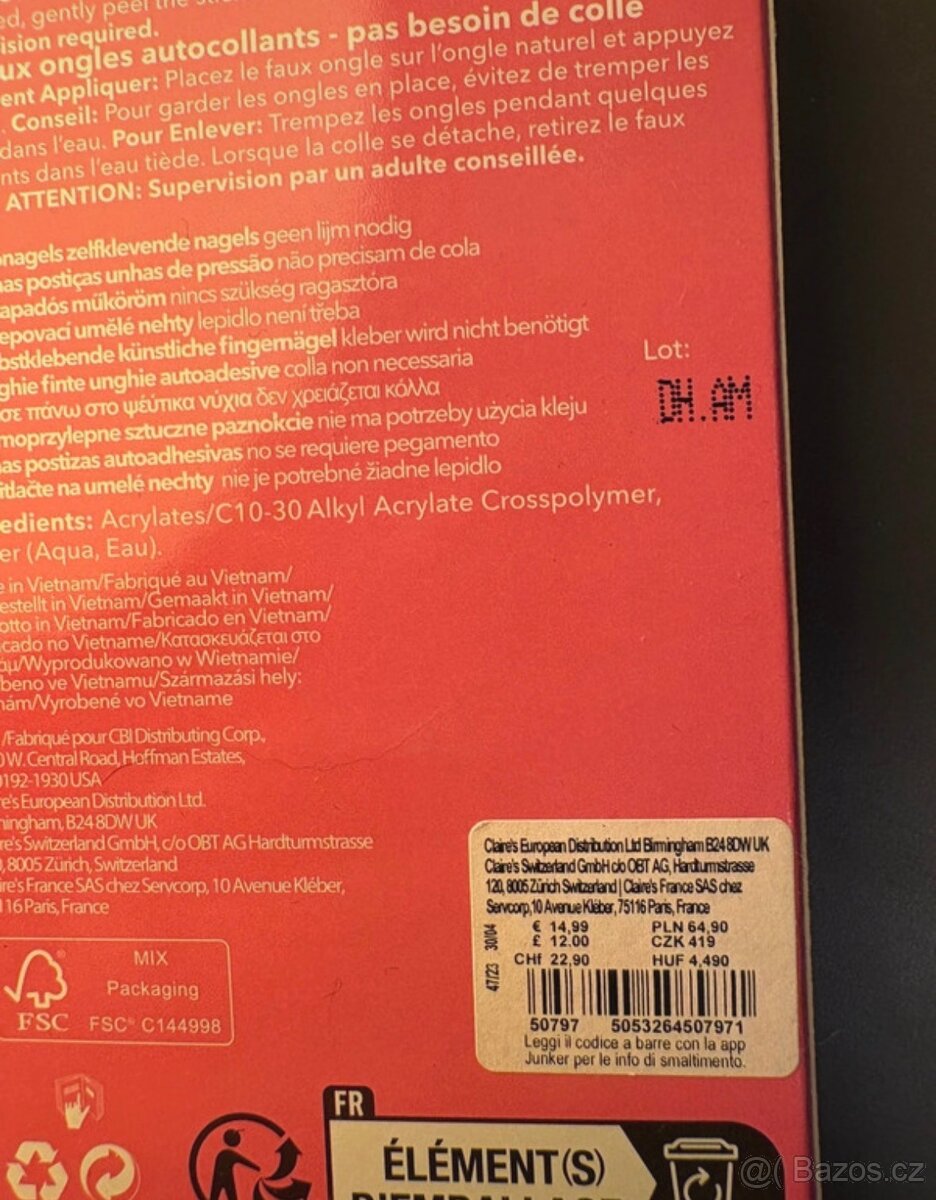 Dětské nalepovací nehty Claires - 2