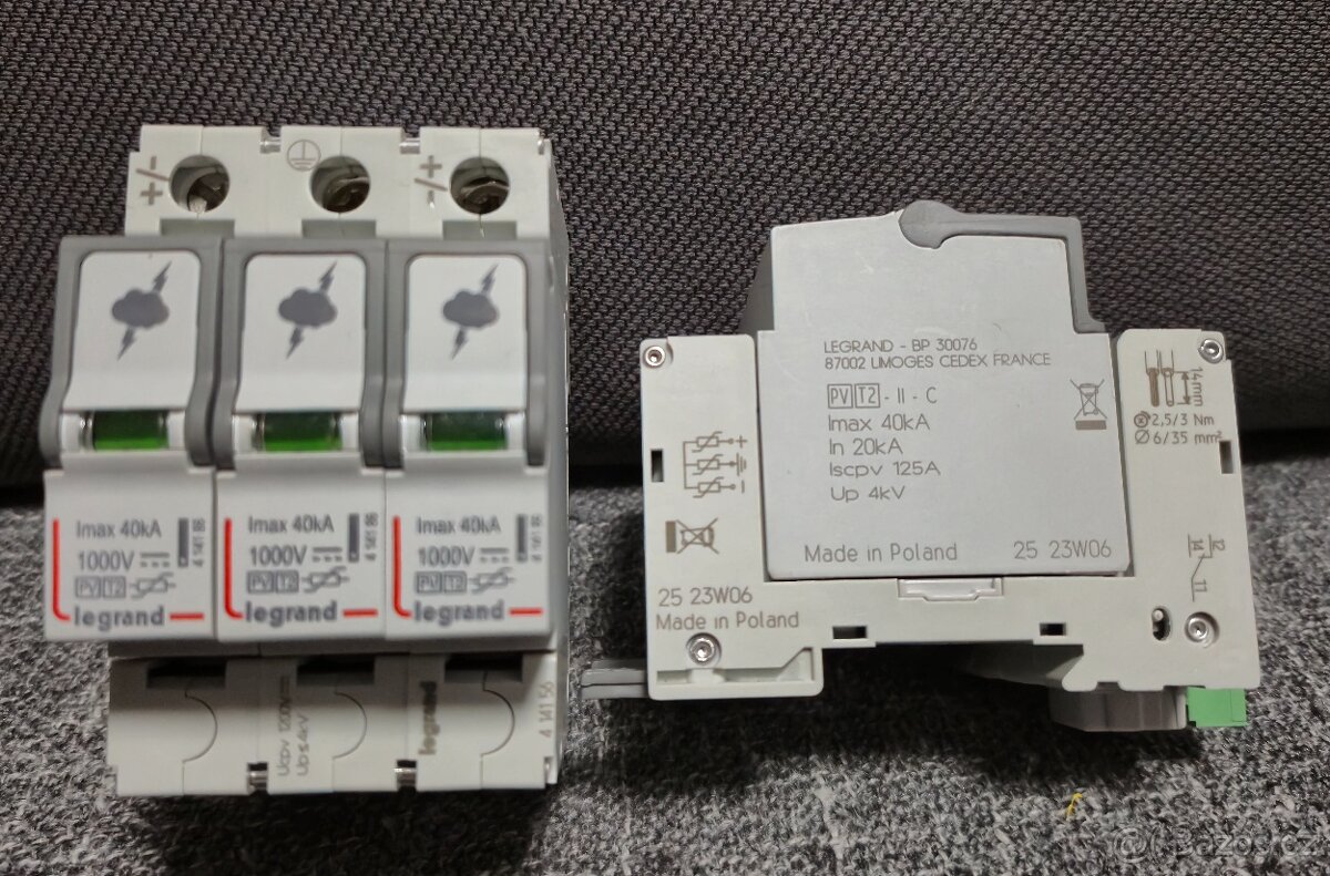 SVODIČ PŘEPĚTÍ 2 PÓLOVÝ 40KA C 1000 V DC - 2