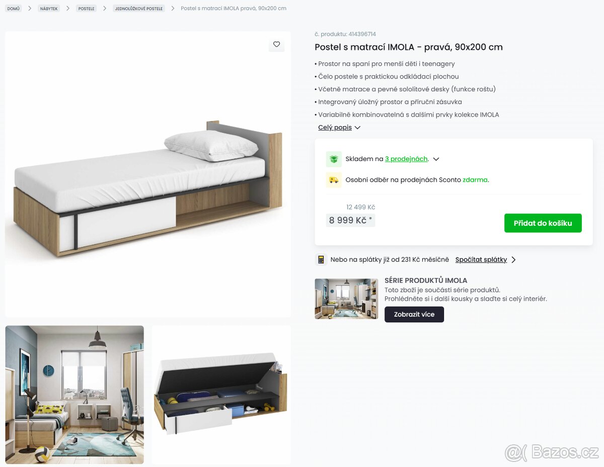 Postel Imola 90x200 - 2