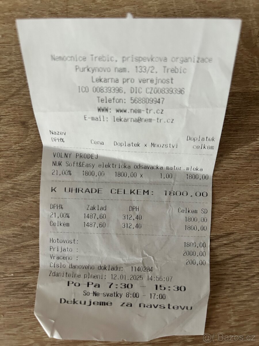 Elektrická odsávačka mléka NUK - 2