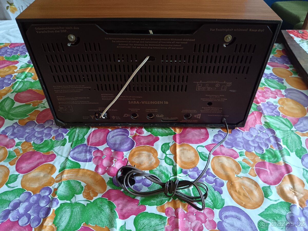 SABA Villingen 16 Radio Lampové - 2