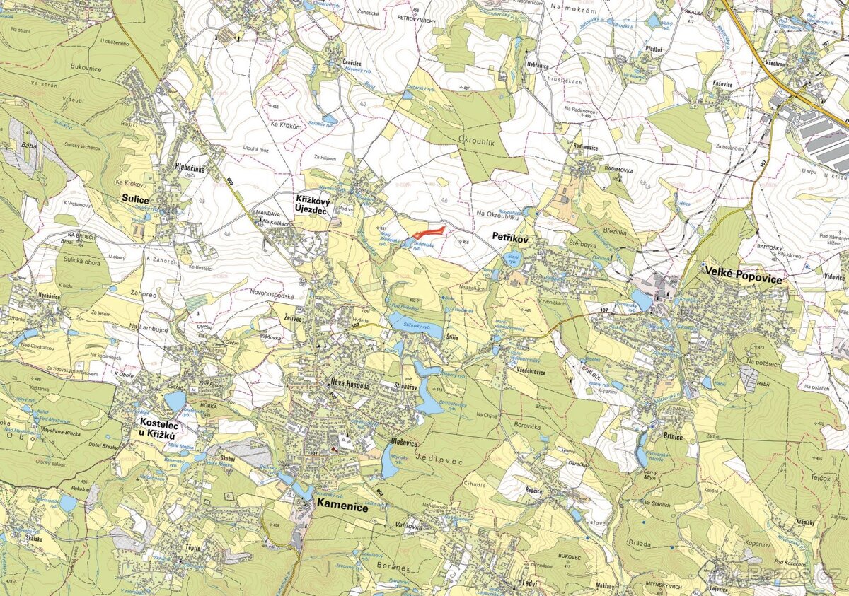 Louka, prodej, Křížkový Újezdec, Praha východ - 2