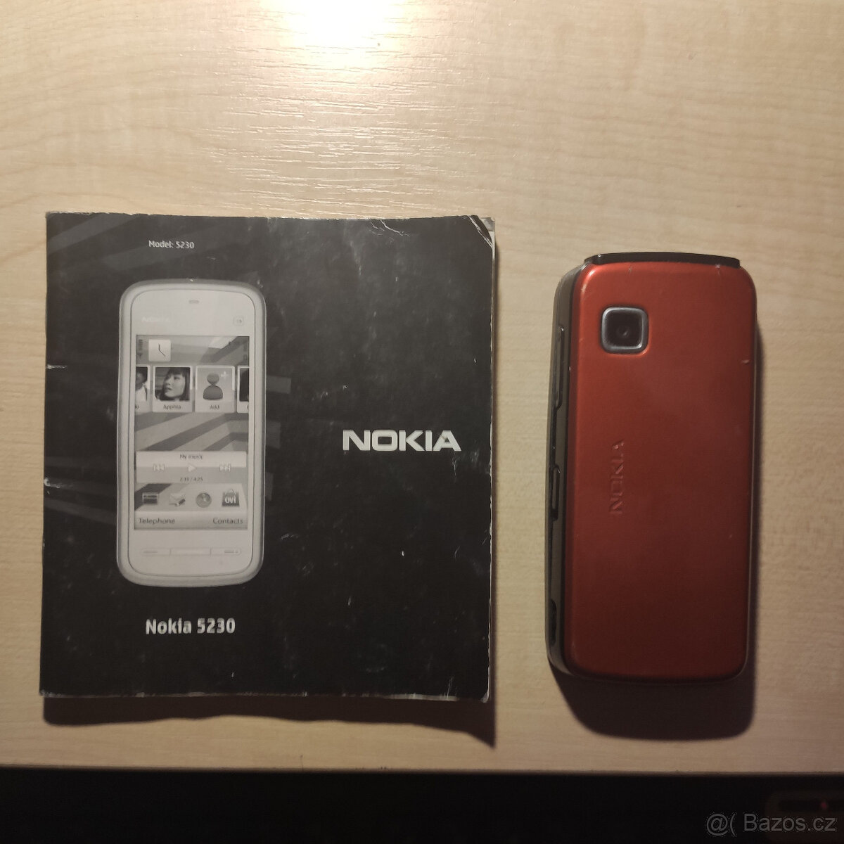 Nokia 5230 -červený kryt + sluchátka+ nabíječka - 2