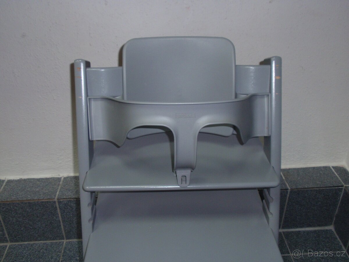 TOP MASIVNÍ DŘEVĚNÁ ROSTOUCÍ ŽIDLE STOKKE TRIPP TRAPP ŠEDÁ - 2