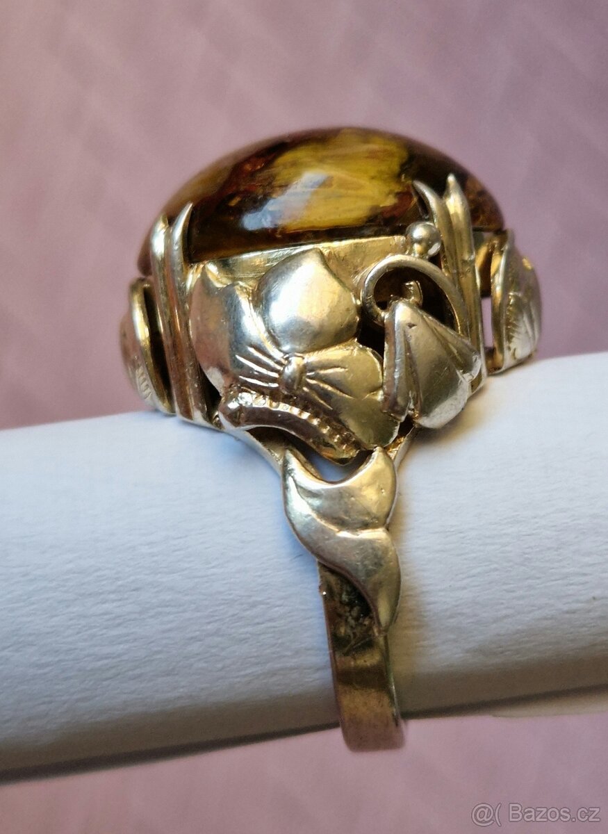 ⭐ KRÁSNÝ MASIVNÍ STŘÍBRNÝ PRSTEN 925/1000 ⭐ - 2