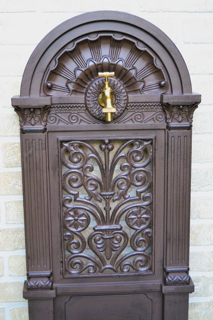 Zahradní kovová výlevka - kašna 82 cm - hnědá AKCE - 2