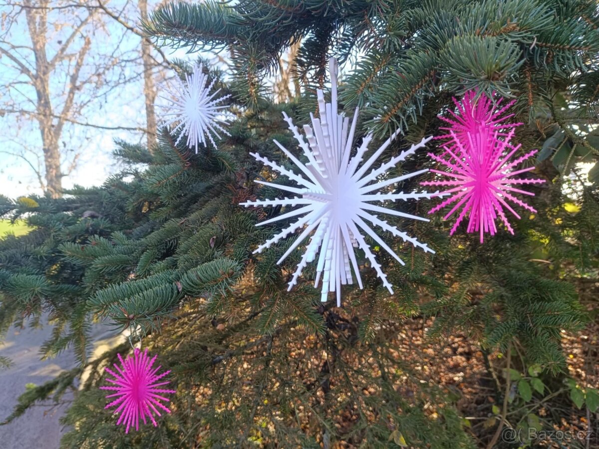 Vánoční retro vločka 25cm - 2