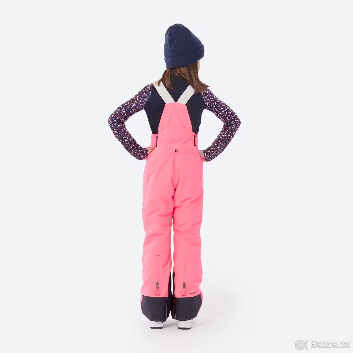 Dívčí lyžařské kalhoty zářivě růžové vel. 12-14 let - 2