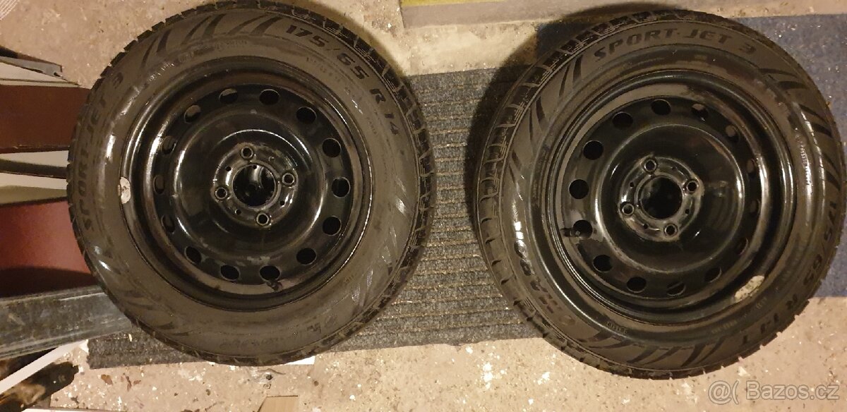 Plechové disky 5 ks, 14" , 4x108, skoro nepoužité, ET 24 - 2