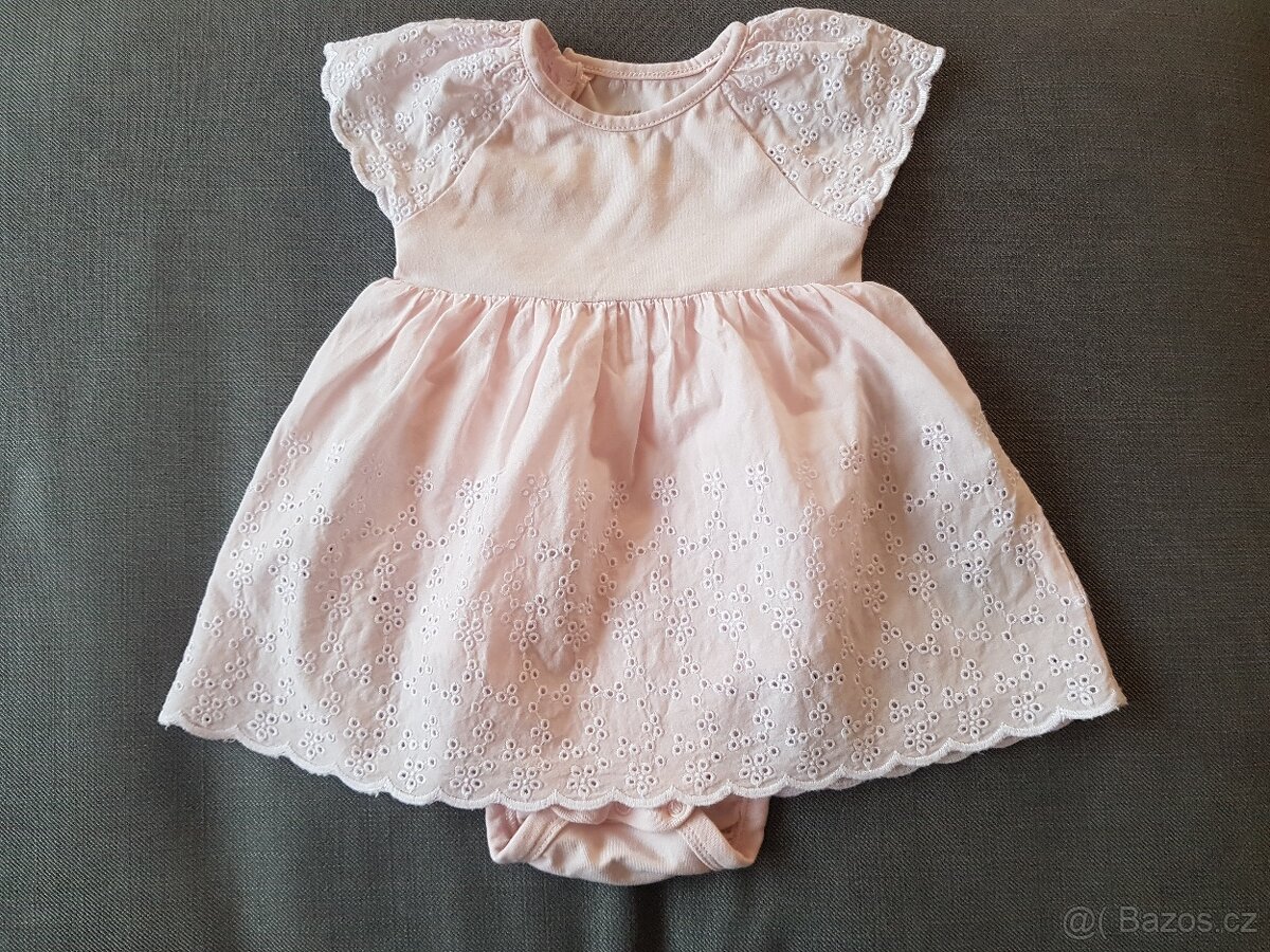 Šaty s body - s madeirou, HM, vel. 74 - 2