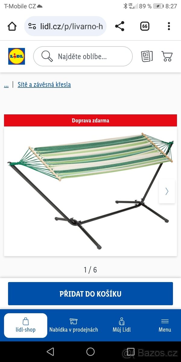 Závěsná síť se stojanem - nová - 2