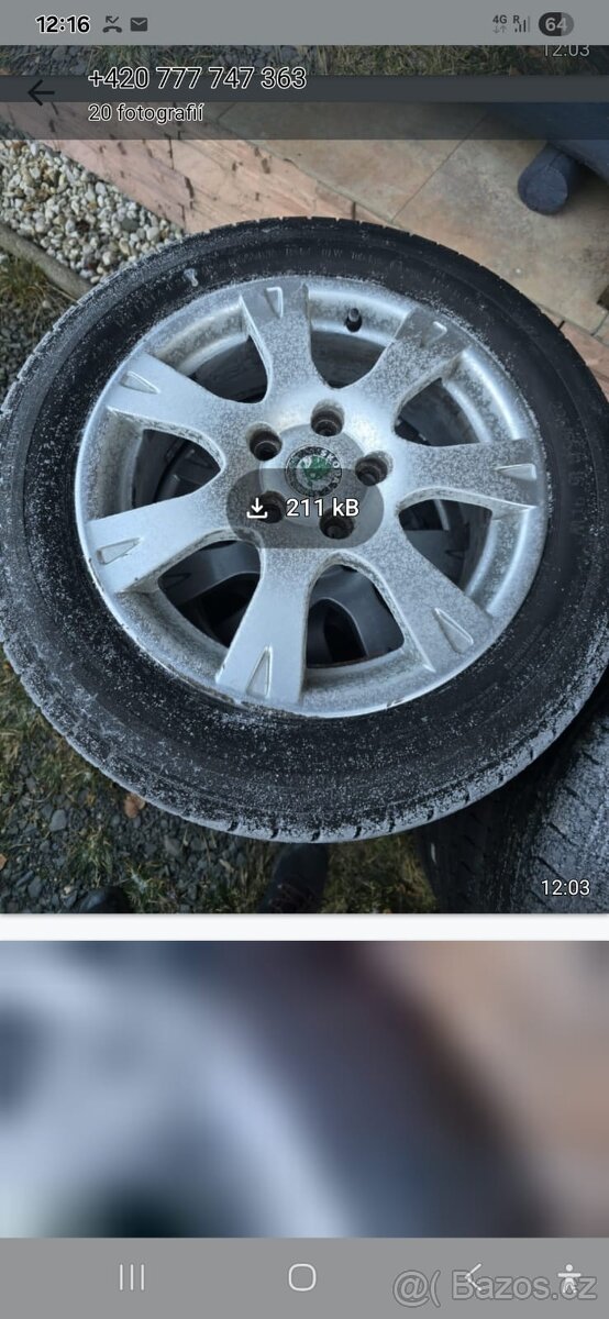 Originál alu kola škoda superb - 2