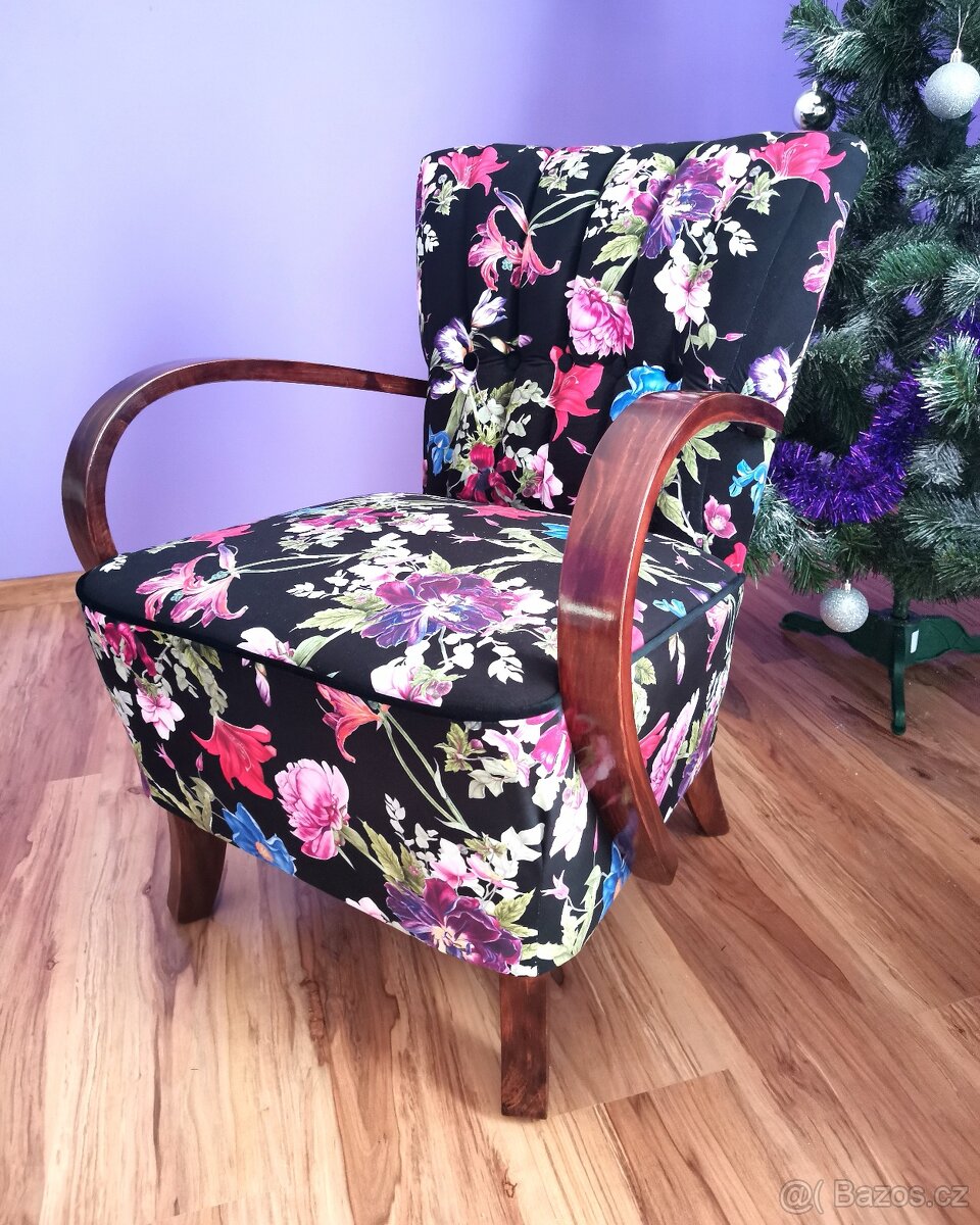 Párová koktejlkvá křesla H-237 J. Halabala - 2