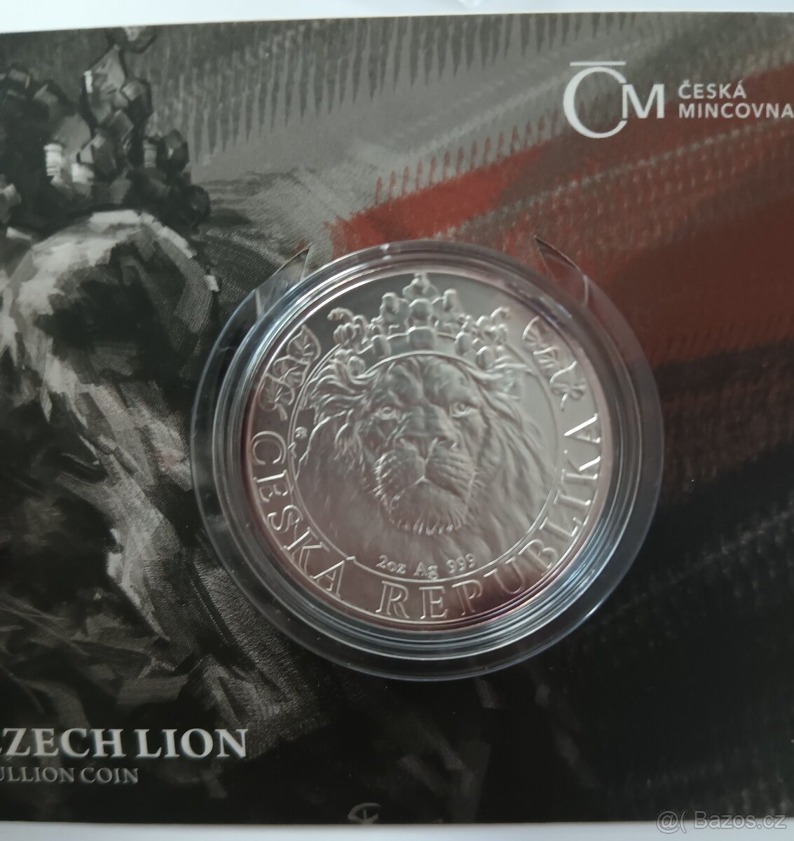 Stříbrná mince Český lev 2022 2 oz - 2