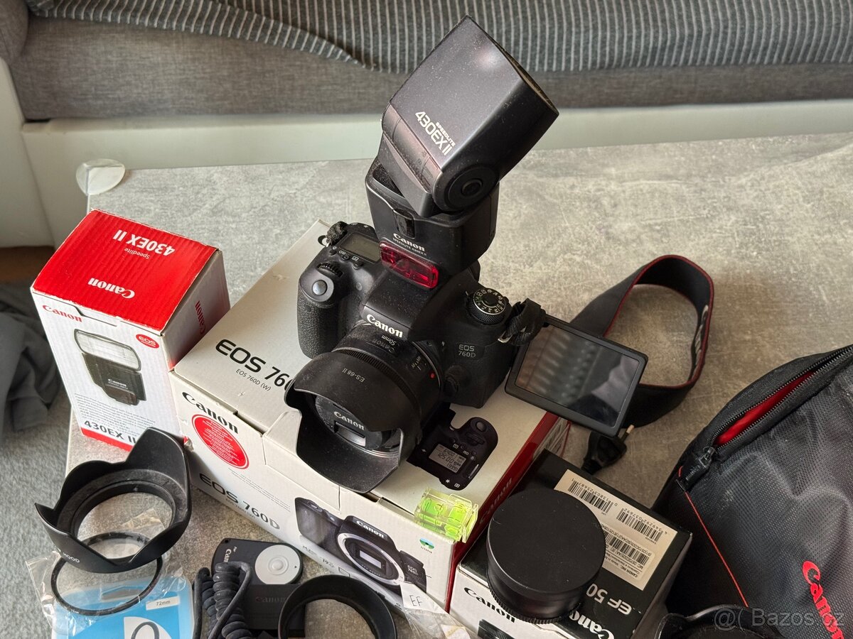 Canon EOS760D + bohaté příslušenství - 2