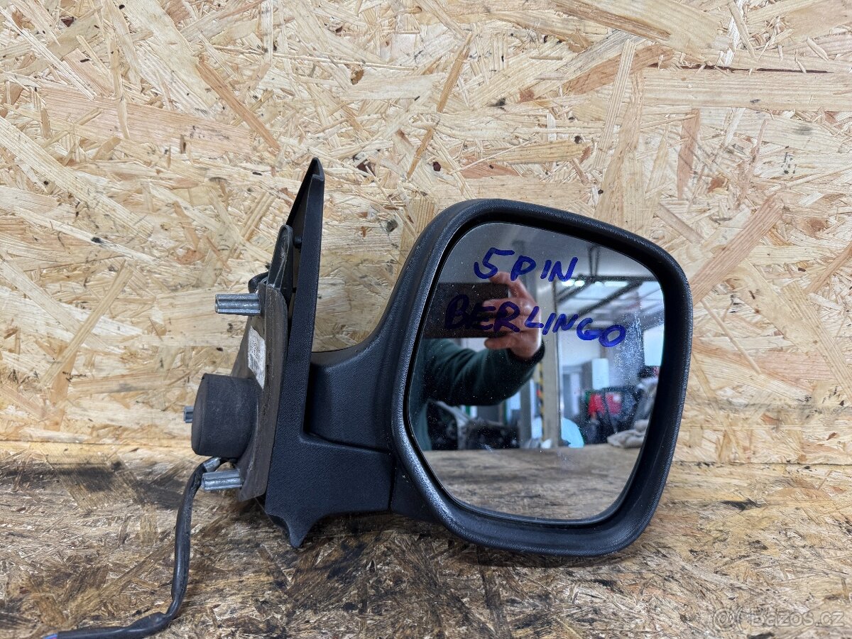 PRAVÉ ZPĚTNÉ ZRCÁTKO CITROEN BERLINGO 4 PIN 2005 - 2