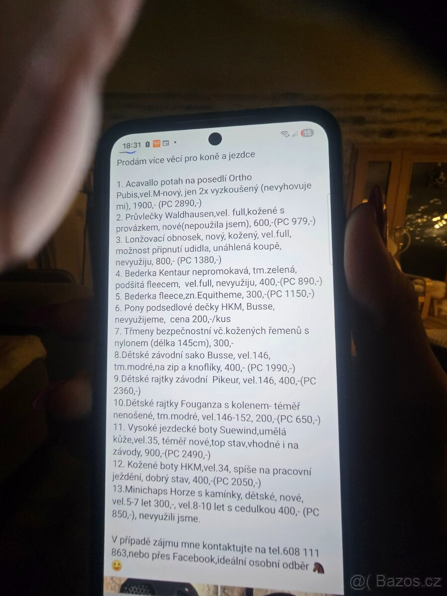 Prodám více věcí pro koně a jezdce - 2