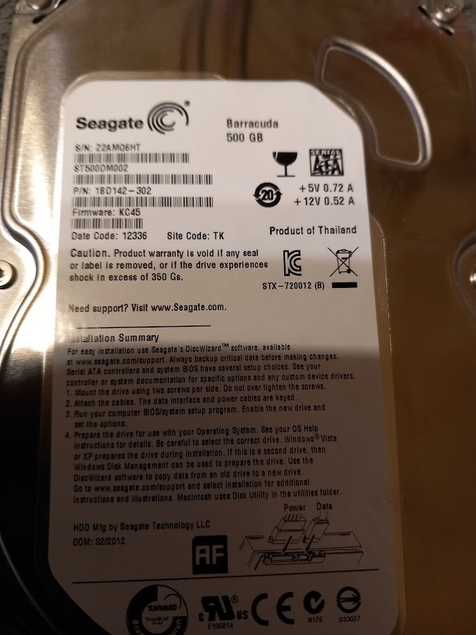 Hard disk Seagate Barracuda 500GB - 2