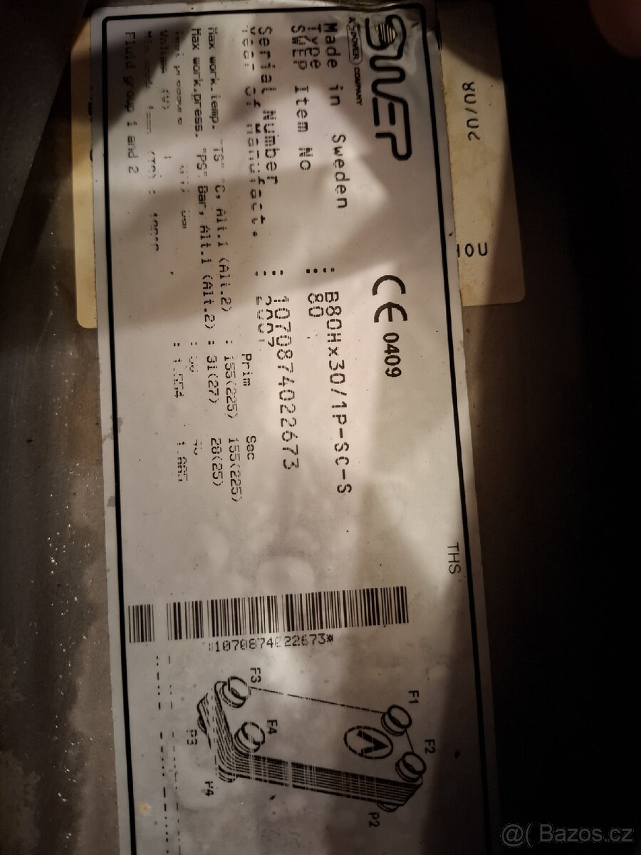 SWEP B80H x 30 deskový výměník - 2