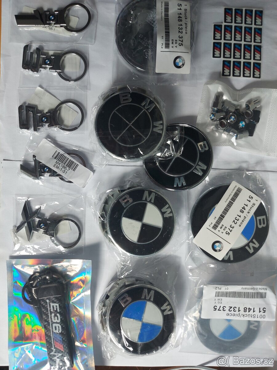 BMW logo, emblém, znak, krytky, čepičky, klíčenky - 2