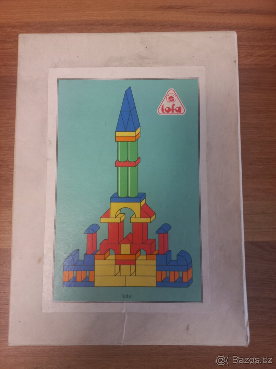 Retro dřevěná stavebnice/kostky Tofa Zásmuky - 2