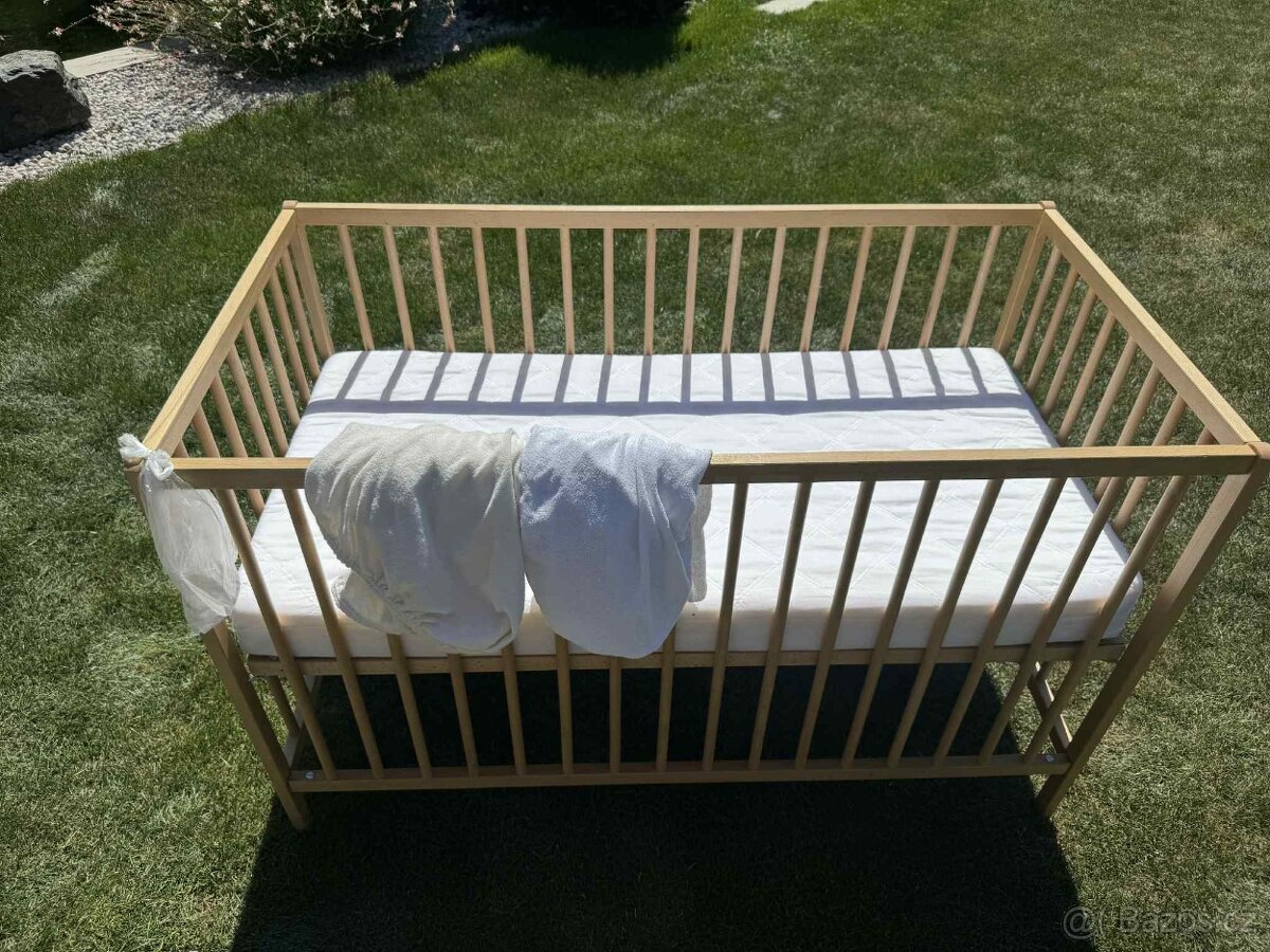 SNIGLAR Dětská postýlka, buk, 60x120 cm - 2