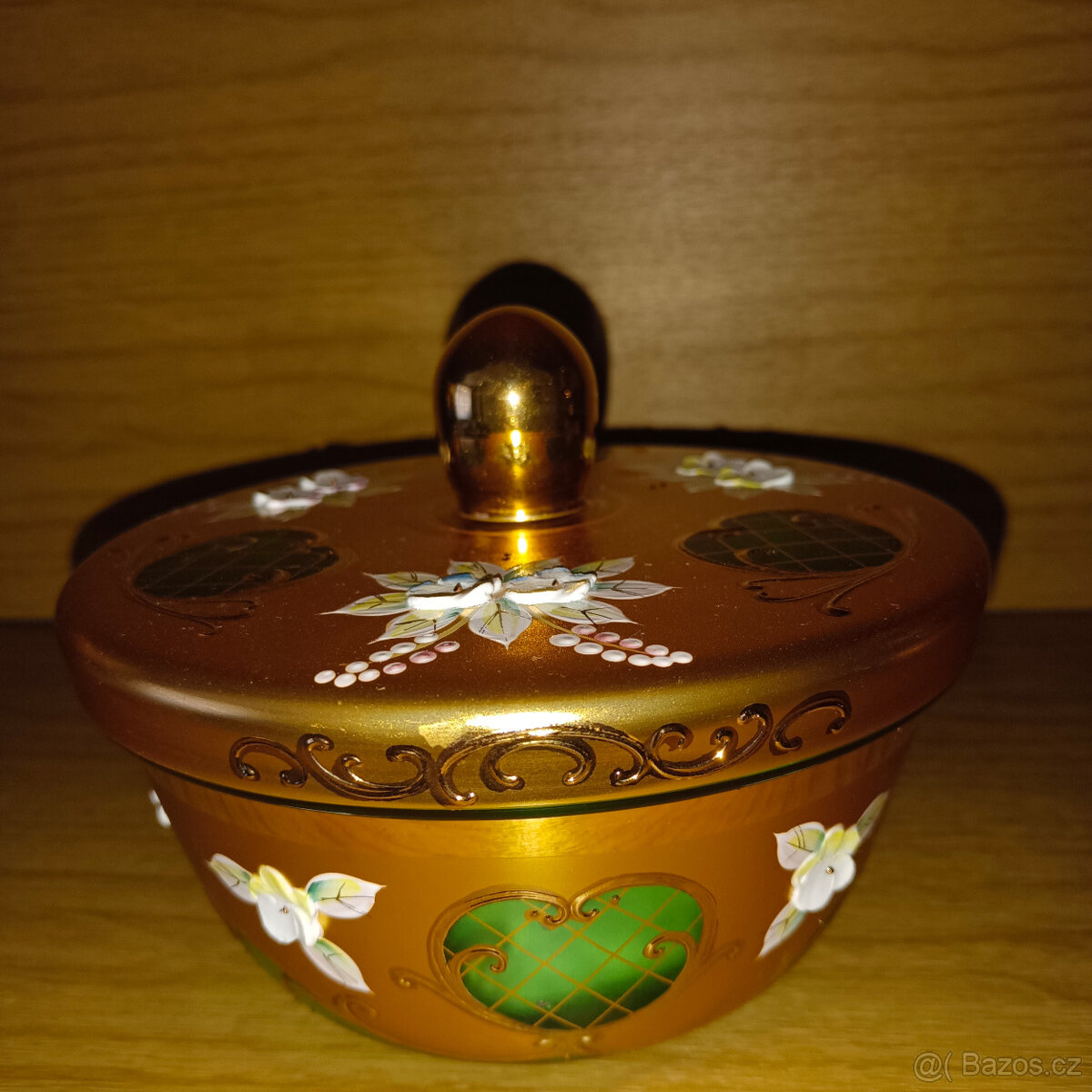 Borské sklo - miska (vysoký smalt) - 2