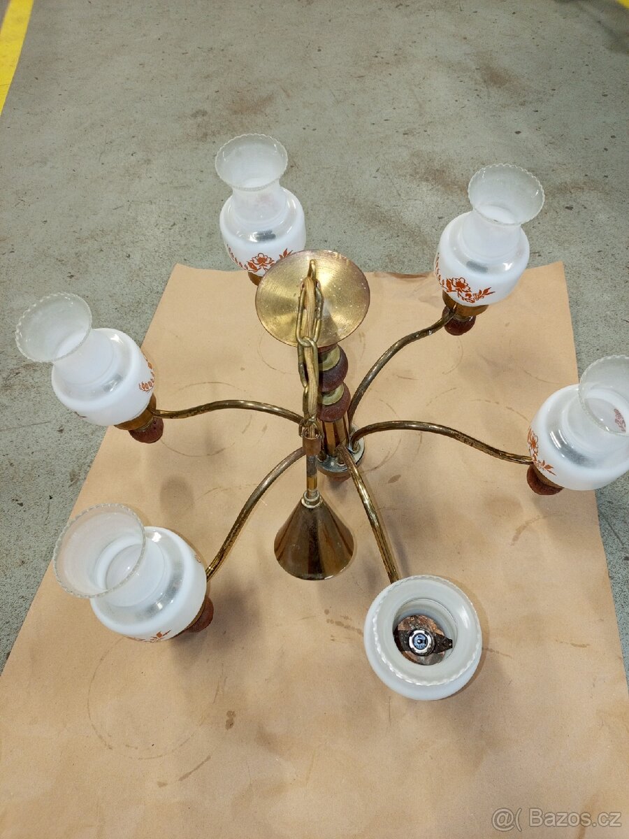 Mosazný lustr – 6 ramen - 2