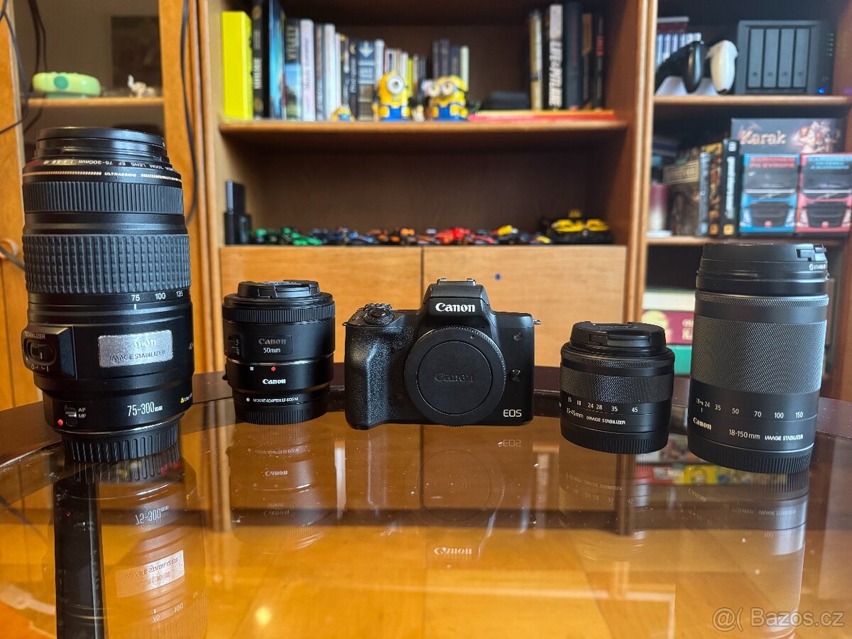 Canon M50 + přílušenství a objektivy - 2