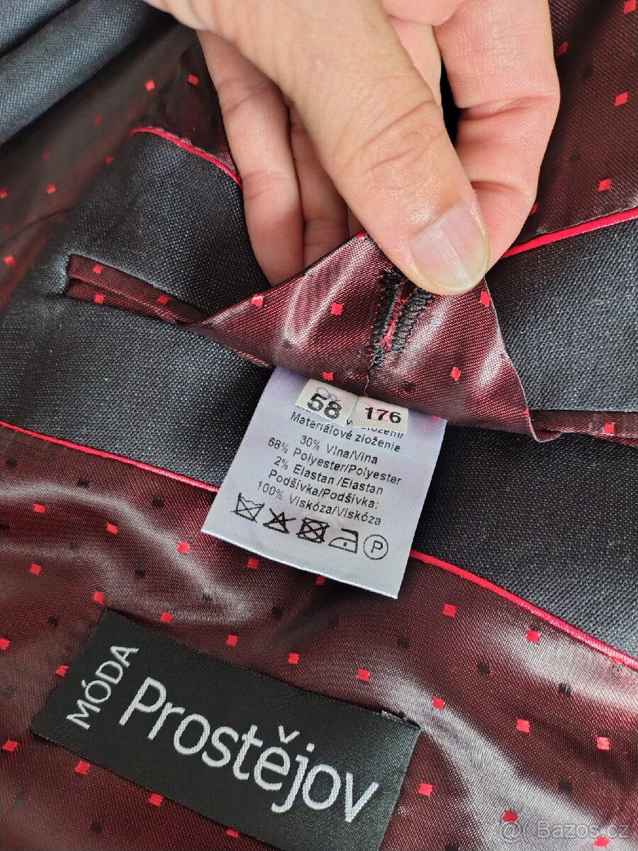 Pánský oblek OP Prostějov - nový + motýlek - 2