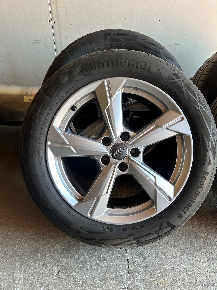 Alu kola Audi 5x112 8Jx18” 4K0601025D + pneu continental - 2