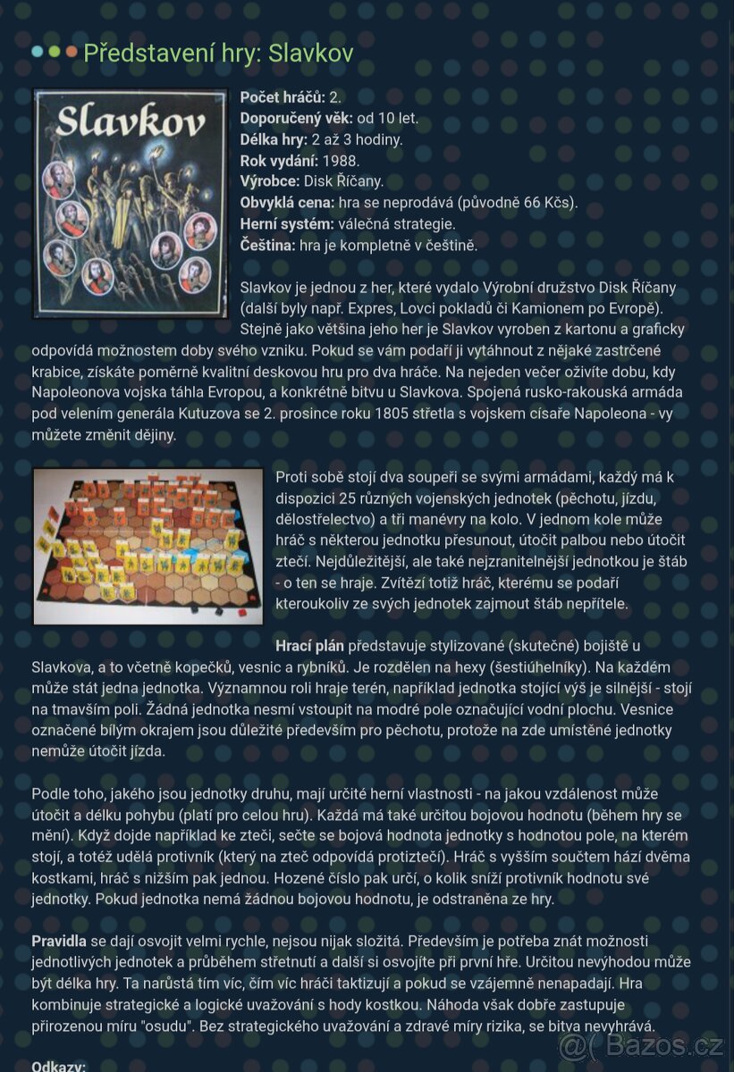 Retro společenská hra Slavkov 1988 Disk Říčany - 2