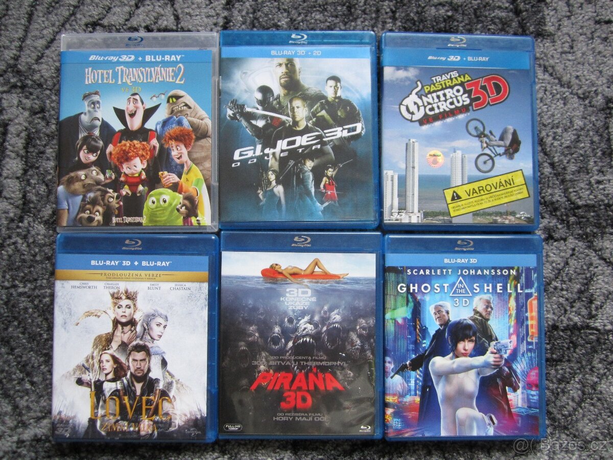 Bluray DVD filmy plus 3D - 2