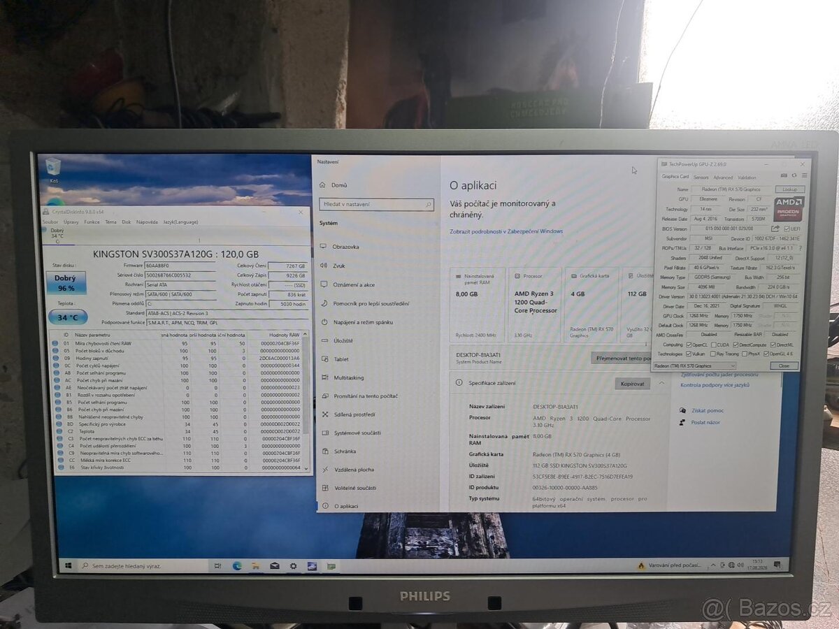 Herní PC – Ryzen 3 / RX 570 4GB / 8GB DDR4 / SSD - 2