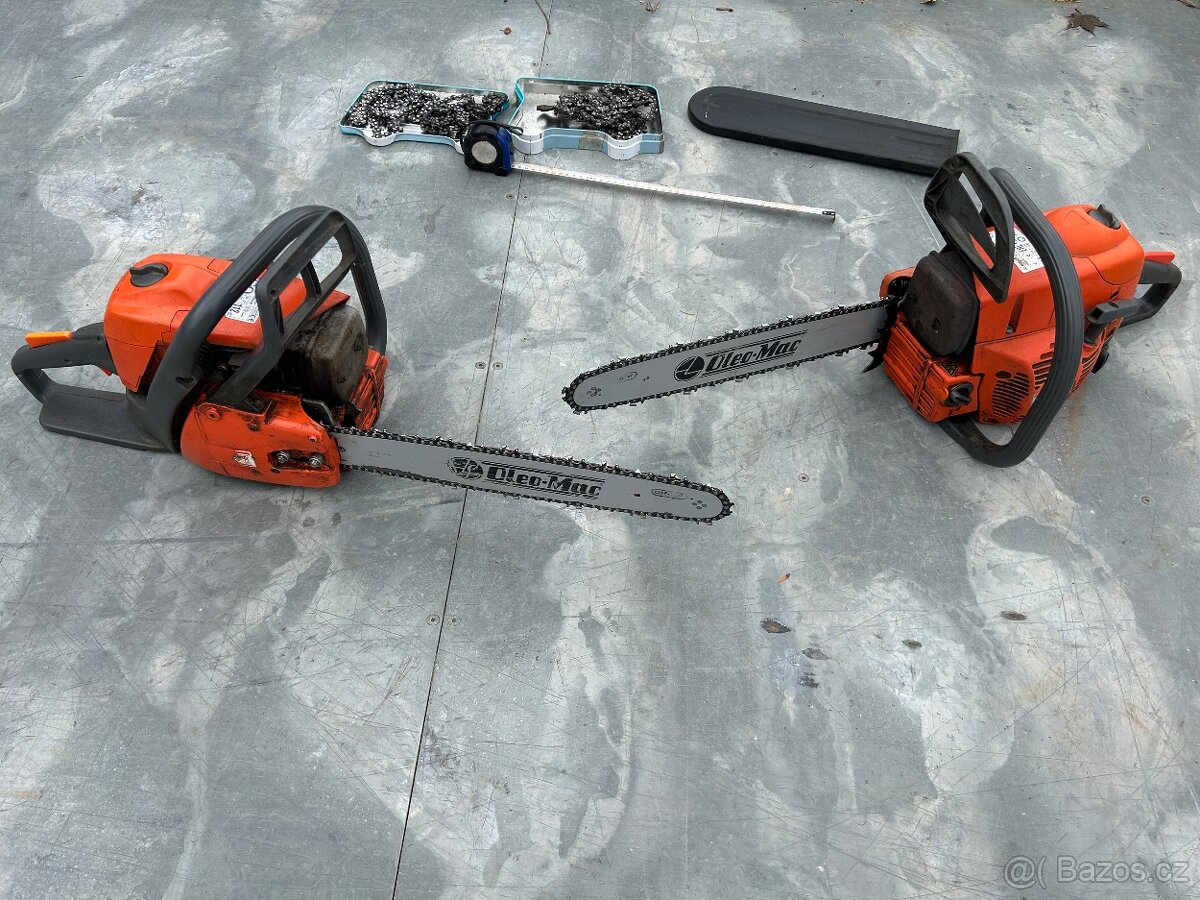 2 motorové pily s příslušenstvím Oleo Mac - 2